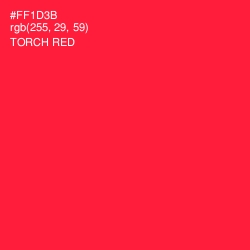 #FF1D3B - Torch Red Color Image
